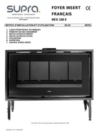 Notice SUPRA NEO 100 E Insert à bois