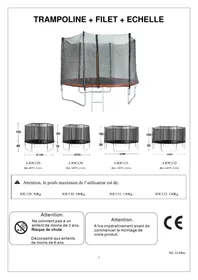 Notice TRIGANO TRAMPOLINE + FILET + ECHELLE Trampoline