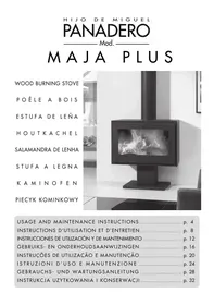 Notice PANADERO MAJA PLUS Stufa a legna