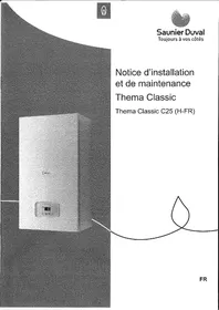 Notice SAUNIER DUVAL THEMACLASSIC C25 Chaudière à gaz