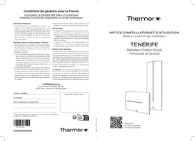 Notice THERMOR TÉNÉRIFE Radiateur