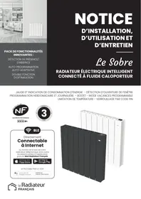 Notice LE RADIATEUR FRANCAIS SOBRE Radiateur électrique
