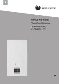 Notice SAUNIER DUVAL THEMAFAST M-CONDENS - 26-AS/1 M (H-FR) - 31-AS/1 M (H-FR) Chaudière à gaz