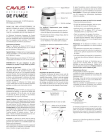 Notice CAVIUS 2002-016 Détecteur de fumée