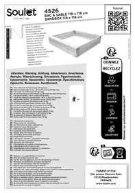 Notice SOULET 4526 Bac à sable
