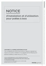 Notice INVICTA P614544 Poêle à bois