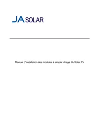 Notice JASOLAR JA SOLAR PV FULL BACK Panneau photovoltaïque