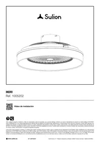Notice SULION INDRI Ventilateur de plafond