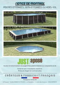 Notice JUSTAPOSE PISCINE COMPOSITE Piscine
