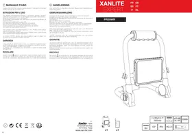 Notice XANLITE PR20WR Projecteur