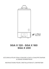 Notice ARISTON SGA X 120 - SGA X 160 SGA X 200 Chauffe-eau à gaz