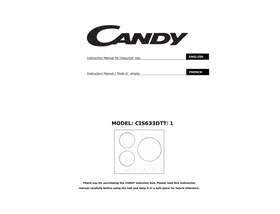 Notice CANDY CIS633DTT/1 Plaque de cuisson induction