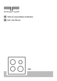 Notice FRIONOR PI63 Induction hob