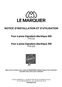 Notice LEMARQUIER SIGNATURE éLECTRIQUE 450 FPE12I - 350 FPE12D Four à pizza