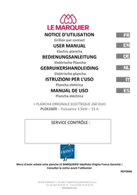 Notice LEMARQUIER 260 DUO PLOE260D Huishoudelijke apparaten
