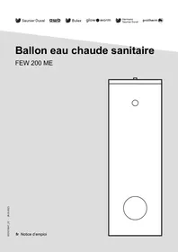 Notice SAUNIER DUVAL FEW 200 ME Ballon eau chaude