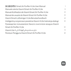 Notice Xiaomi SMART AIR PURIFIER 4 LITE Purificateur d'air