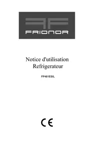 Notice FRIONOR FP481ESIL Réfrigérateur