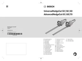 Notice BOSCH UNIVERSALHEDGECUT 50 | 58 | 60 - ADVANCEDHEDGECUT 65 | 68 |70 مقصات السياج