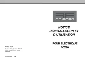Notice FRIONOR FCX20 Four encastrable