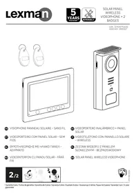 SOLAR PANEL WIRELESS VIDEOPHONE + 2 BADGES LEXMAN