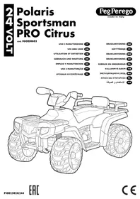 Notice PEG PEREGO POLARIS SPORTSMAN PRO CITRUS Barnquad
