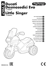 Notice PEG PEREGO LITTLE SINGER Barnmotorcykel