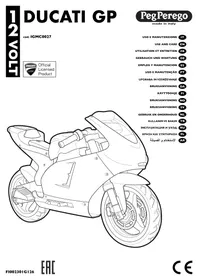 Notice PEG PEREGO DUCATI GP Barnmotorcykel