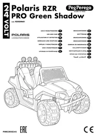 Notice PEG PEREGO POLARIS RZR PRO GREEN SHADOW Terräng