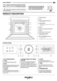 Notice WHIRLPOOL WO54S8PPM1SXAF Four encastrable