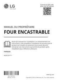 LG WS9D7673CB Instaview - Four encastrable avec fonction vapeur