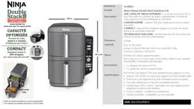 Notice NINJA DOUBLE STACK Friteuse sans huile