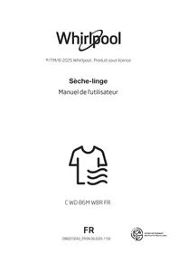 Notice WHIRLPOOL CWD86MWBRFR Sèche-linge pompe à chaleur