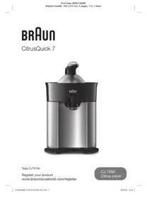 BRAUN CJ7050 -  Presse-agrumes
