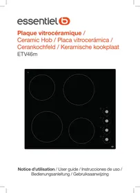 Notice ESSENTIELB ETV46M MANETTES Plaque de cuisson