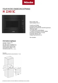 MIELE M 7240 TC - Micro-ondes