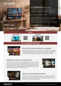 SONY 43BRAVIA3 - Téléviseur