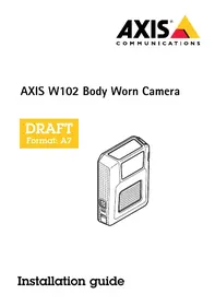 Notice AXIS W102 Câmera corporal