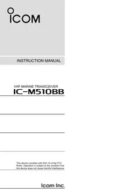 Notice ICOM M510BB Marine transceiver