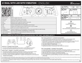 Notice X Rocker 2.1 DUAL WITH LED WITH VIBRATION Chaise gamer