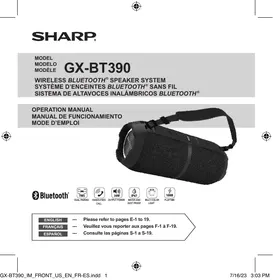 SHARP GX-BT390 - Sistema de altavoces Bluetooth