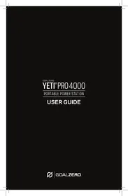 Notice GOAL ZERO YETI PRO 4000 Portable power station