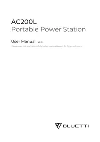 Notice BLUETTI AC200L Station d'alimentation portable