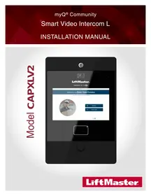 Notice LIFT-MASTER CAPXLV2 Video Intercom