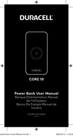 Notice Duracell CORE 10 Power Bank
