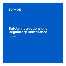 Notice SOPHOS AP6 420 Point d'accès