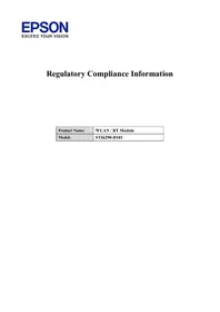 Notice EPSON STI6290-D101 Module WLAN / BT