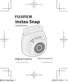 Notice FUJIFILM BO26A3300X-XXX Caméra numérique