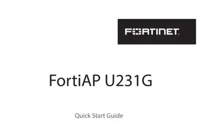 Notice Fortinet FAP-U231G Point d'accès