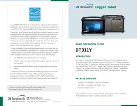 Notice DT Research DT311Y Tablette
